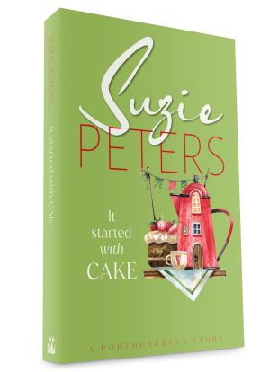 Porthgarrion Series: It Started with Cake by Suzie Peters 3-D cover image graphic.
