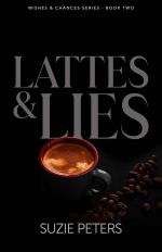 Lattes and Lies by Suzie Peters paperback cover graphic.